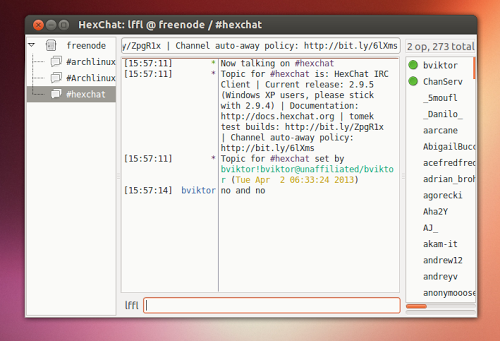 Hexchat Approda Nei Repository Ufficiali Di Arch Linux Linux Freedom