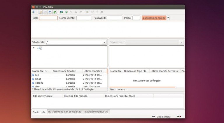 filezilla install for ubuntu