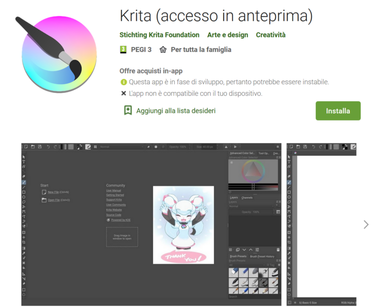 krita on android tablet