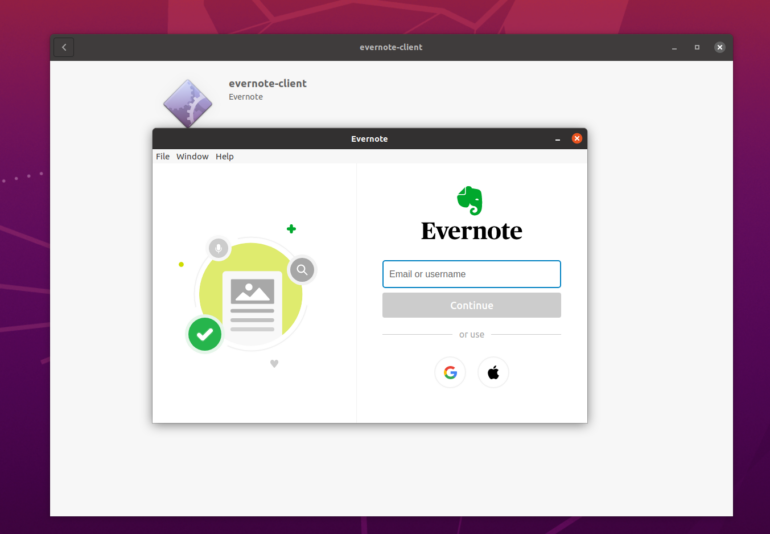 evernote linux client